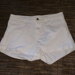 White High-Rise H&M Shorts